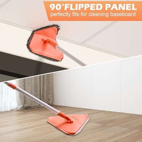 RONSUNG Wall Cleaner Mop, 82-Inch Handle, Baseboard Cleaner Tool, 6 Pads - Image 4