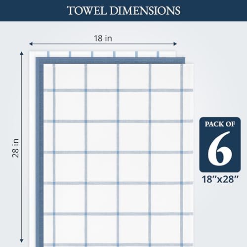 LANE LINEN Cotton Kitchen Towels Set, Quick-Drying Dish Towels, Premium Hand - Image 3