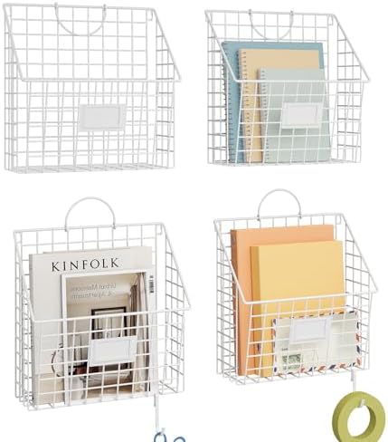 4 Packs Hanging Wall File Organizer by Yuzehuaza