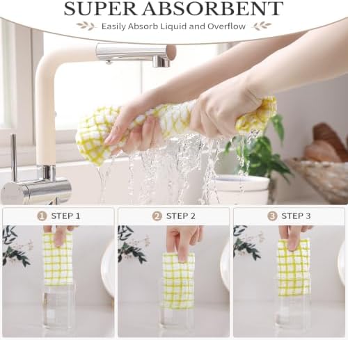Homaxy 8 Pack Terry Kitchen Dish Cloths - Image 4