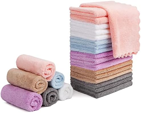 Orighty Makeup Remover Cloths, 24 Pack Microfiber Face Towels, 7 x 7 Inch by AllRightinOrighty