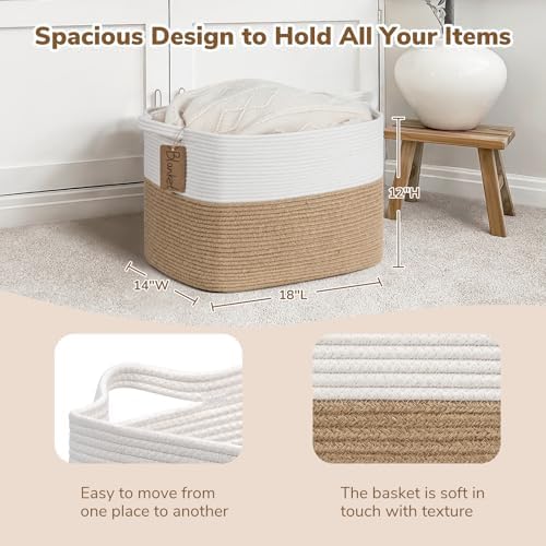 Goodpick 50L Large Woven Rope Storage Basket - Image 3