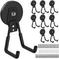 8 Pack Heavy Duty Storage Magnetic Utility Hooks Large Garage Strong Extra by Laowu