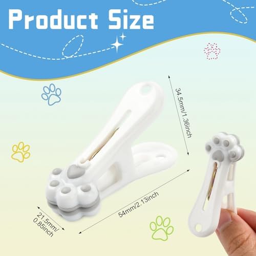 24Pcs Paw Print Plastic Clothespins - Image 4