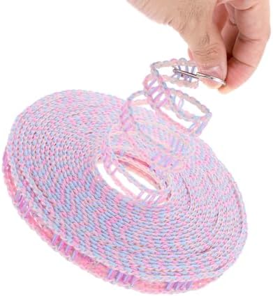uxcell Windproof Clothesline, 5M 16.4ft Plastic Non-Slip Clothes Drying Rope - Image 3