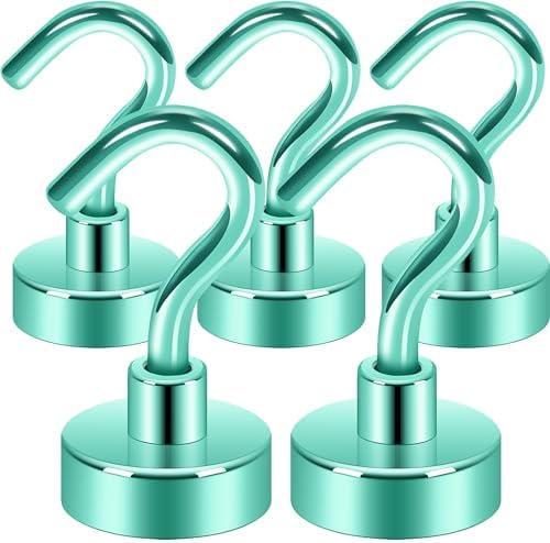 Neosmuk Magnetic Hooks Cruise Ship Essential, 30lb+ Green, 5 Pack by Neosmuk