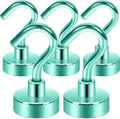 Neosmuk Magnetic Hooks Cruise Ship Essential, 30lb+ Green, 5 Pack by Neosmuk