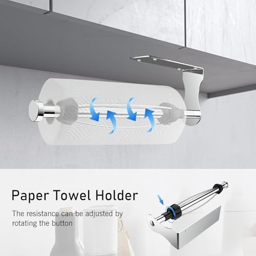 SetSail Paper Towel Holder, Single Hand Operable Paper Towel Holder Under - Image 6