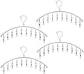Clothes Hanger with 10 Clips, Stainless Steel, by WudTus
