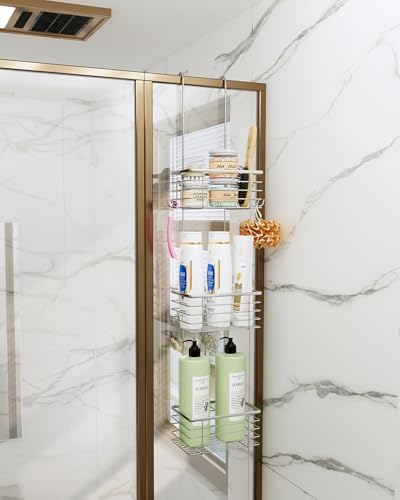 3-Tier Small Hanging Bathroom Organizer, caddy hanging, Shampoo Holder - Image 3
