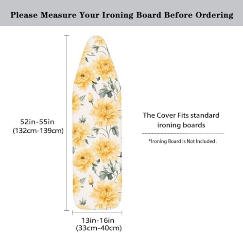 Chrysanthemum Ironing Board Cover Modern Art Home Decorations, Heat Reflective - Image 5