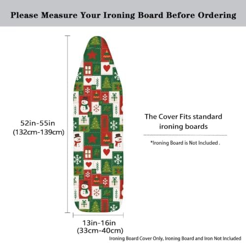 Flashideas Red Green Christmas Tree Ironing Board Cover and Pad 15x54 Inch - Image 5