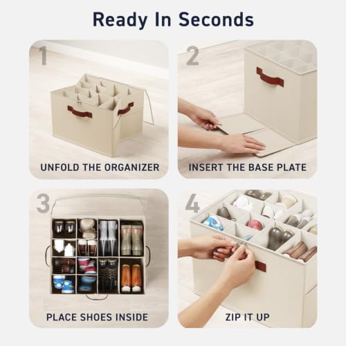 Ornavo Home Linen Large Shoe Storage Organizer Bins 2 Pack - Image 7