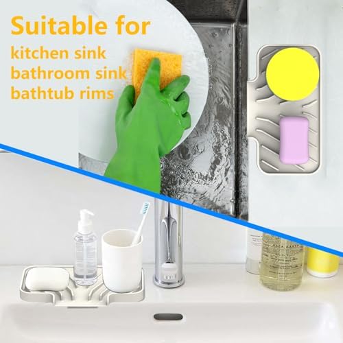 JOOKK Sponge Holder for Kitchen Sink, 7.9"×4" Soap Tray - Image 6