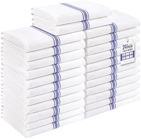 Homaxy 100% Ring Spun Cotton Kitchen Towels 24 Pack by Homaxy
