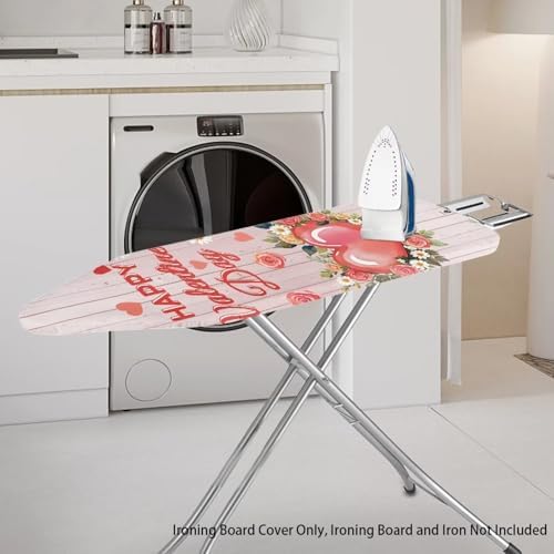 Love Heart Ironing Board Cover Floral Heavy Duty Iron Pad Covers Romantic - Image 2