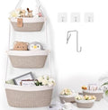 Hanging Basket, 3-Tier Woven Wall Basket by Degeyoyo