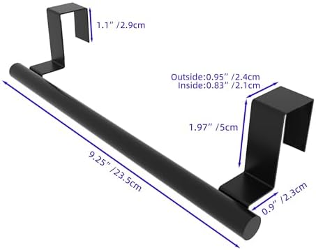 Cabinet Door Towel Bar, Kitchen Towel Holder, Matte Black 2 Pack - Image 5