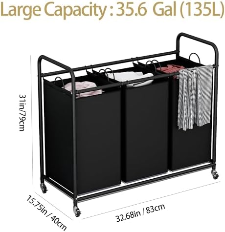 LINZINAR 3 Section Laundry Hamper - Image 4