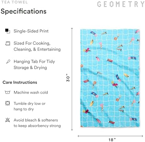 GEOMETRY Tea Towels – Spring & Summer Collection – Quick-Dry, Ultra-Absorbent - Image 6