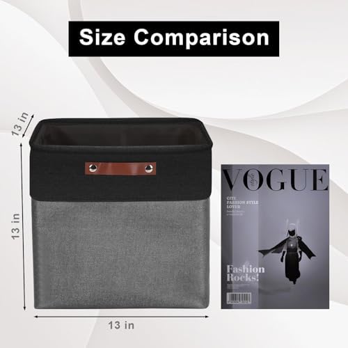 Bagnizer 13x13 Cube Storage Bins, Collapsible Fabric Storage Box, 4 Pack Closet - Image 2