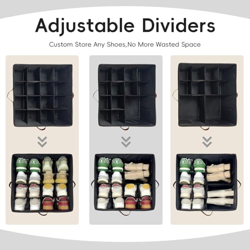 Shoe Organizer for Closet, 2 Pack Shoe Storage Bins - Image 4