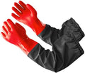 Eiito Extra-Long 26" Rubber Pond Gloves, Chemical Resistant PVC Reusable Heavy by Eiito