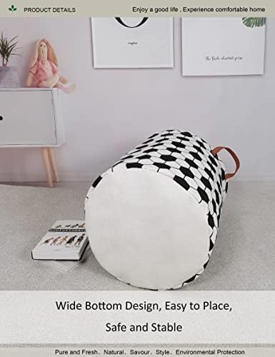 Round Geometric Hexagon Laundry Basket Hamper - Image 5