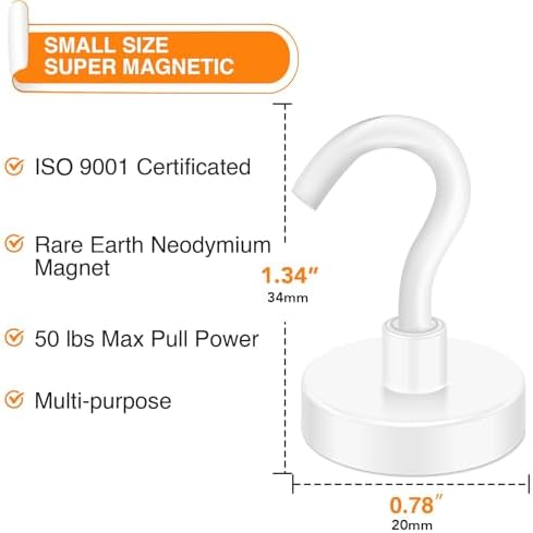 MIKEDE Magnetic Hooks 50LB+ Heavy Duty Magnet Hook - Image 2