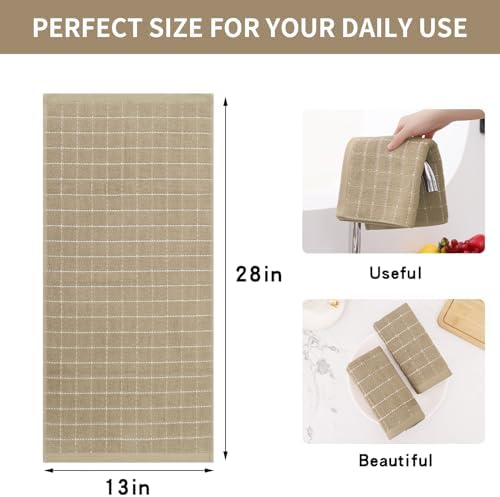 Homaxy 100% Cotton Terry Kitchen Towels, 8 Pack - Image 5