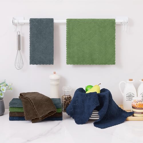 Homaxy Super Soft Absorbent 16 Pack Coral Velvet Dish Cloths - Image 6