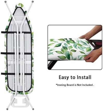 Green Leaves Ironing Board Cover Standard Size 15 x 54 Stain Resistant - Image 4