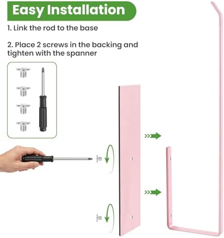 Paper Towel Holder, Toilet Paper Roll Holder Magnetic Towel Rack Wall Mount - Image 6