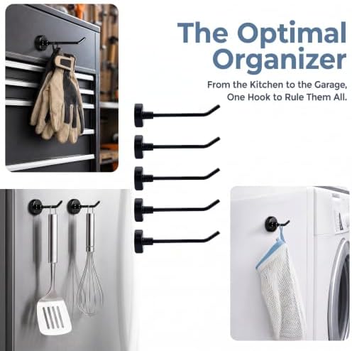 Magnetic Hooks, 6 Pack Long Magnet Hooks - Image 5