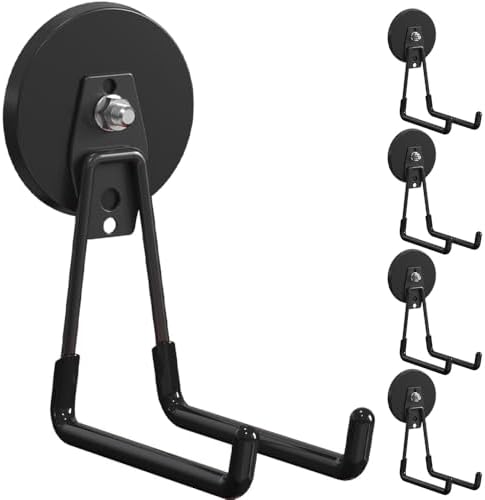 4 PCS Large Strong Magnetic Hooks Heavy Duty, 3.5in Ndfeb Magnet by AIYOTAR