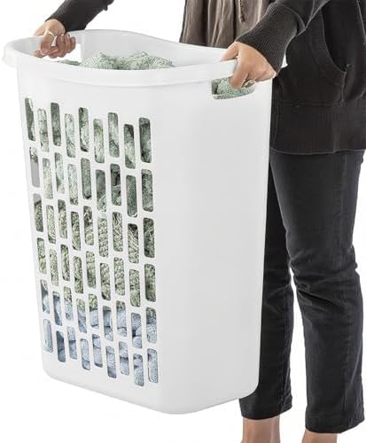 3-Pack Tall & Slim Open Rectangular Plastic Laundry Hamper - Image 2