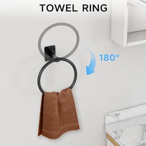 KLJKPA 4-Piece Bathroom Hardware Set, 32 inch Bathroom Towel Holder - Image 3