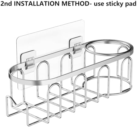 TESOT Sink Caddy Sponge Holder for Kitchen Sink 2 Suspension Options, SUS304 - Image 3