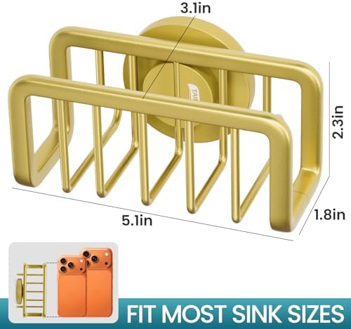 TAILI Sink Caddy with Strong Suction Cup, Sponge Holder - Image 3