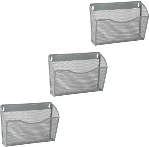 EASEPRES 3 Single Pocket Mesh Hanging File Organizer, Vertical Wall Mounted by EASEPRES