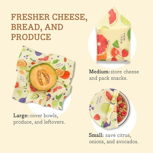 Bee's Wrap Beeswax Food Wraps, 3 Pack Assorted - Image 4