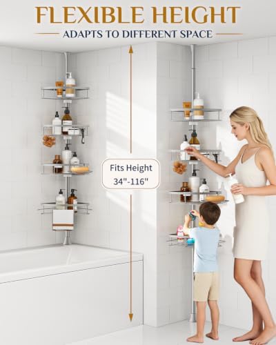 SEIRIONE Rustproof Shower Corner Caddy Organizer - Image 3