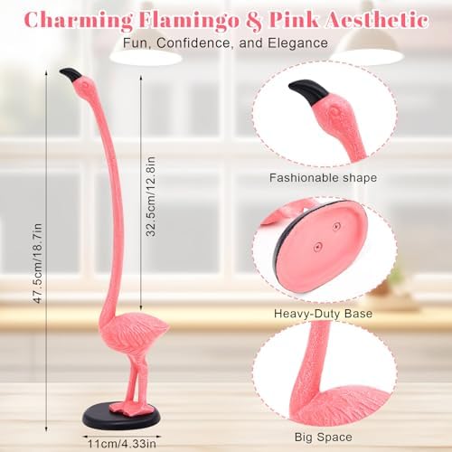 Maxdot Pink Flamingo Paper Towel Holder 18.7'' Cast Iron Paper Towel Holder - Image 2