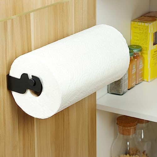 ZUNTO Black Paper Towel Holder Cabinet Door or Under Cabinet - Image 3