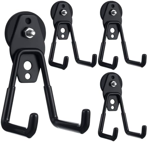 Landhoow 4 Pcs Large Magnetic Hooks Heavy Duty Garage Magnet Hooks Strong by Landhoow