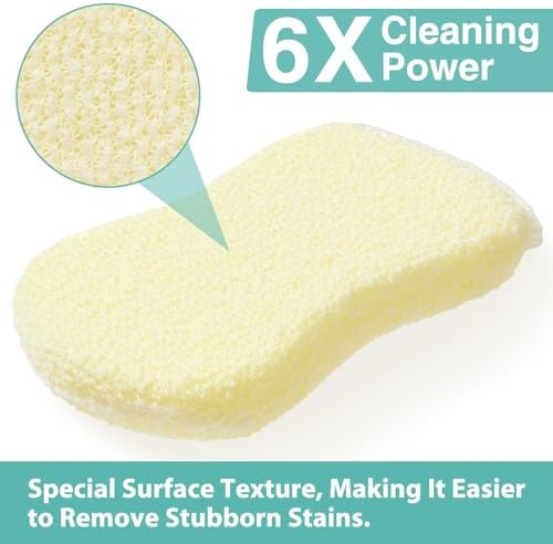Mr. Scrub Kitchen Sponges, Dish Scrub Sponge 12 Pack Odor-Resistant, - Image 5