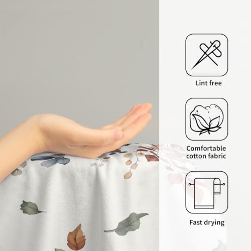 Fall Pumpkins Bathroom Towels Set Autumn Leaves Hand Towels Thanksgiving Maple - Image 4