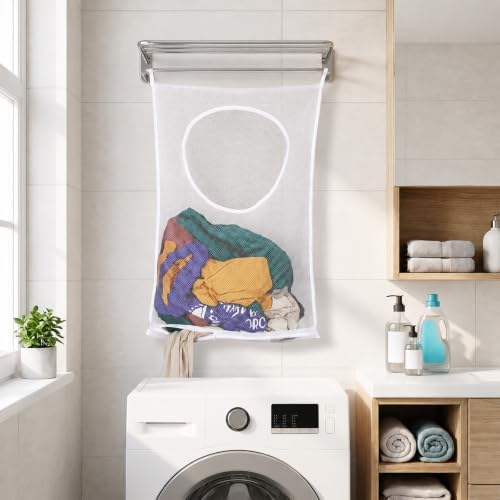 Mesh Laundry Bags for Washing Machine, Door Hanging Laundry Hamper Bag - Image 6