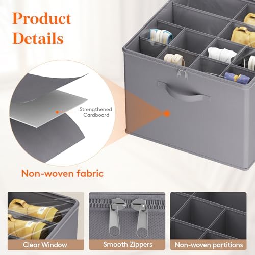 Lifewit Shoe Storage Organizer for Closet, Holder Box, 2 Pack - Image 3
