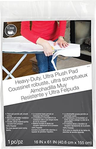 Dritz Clothing Care 82456 Ultra Plush Heavy Duty Ironing Board Cover, 61 x by Dritz